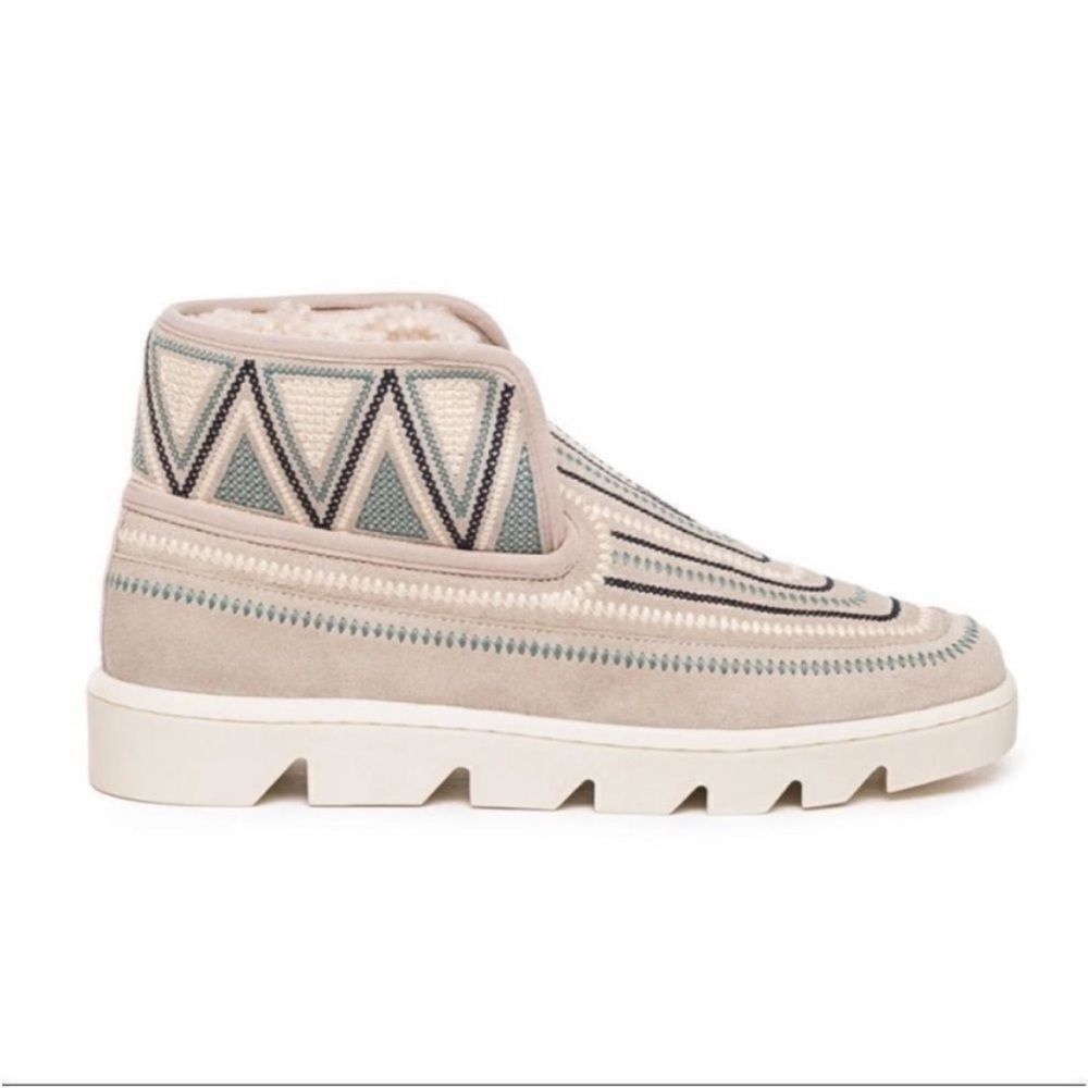 Free People Bernardo Drea Boot Sneaker Winter Ski Bootie Suede Shearling US 6.5 - Picture 14 of 14